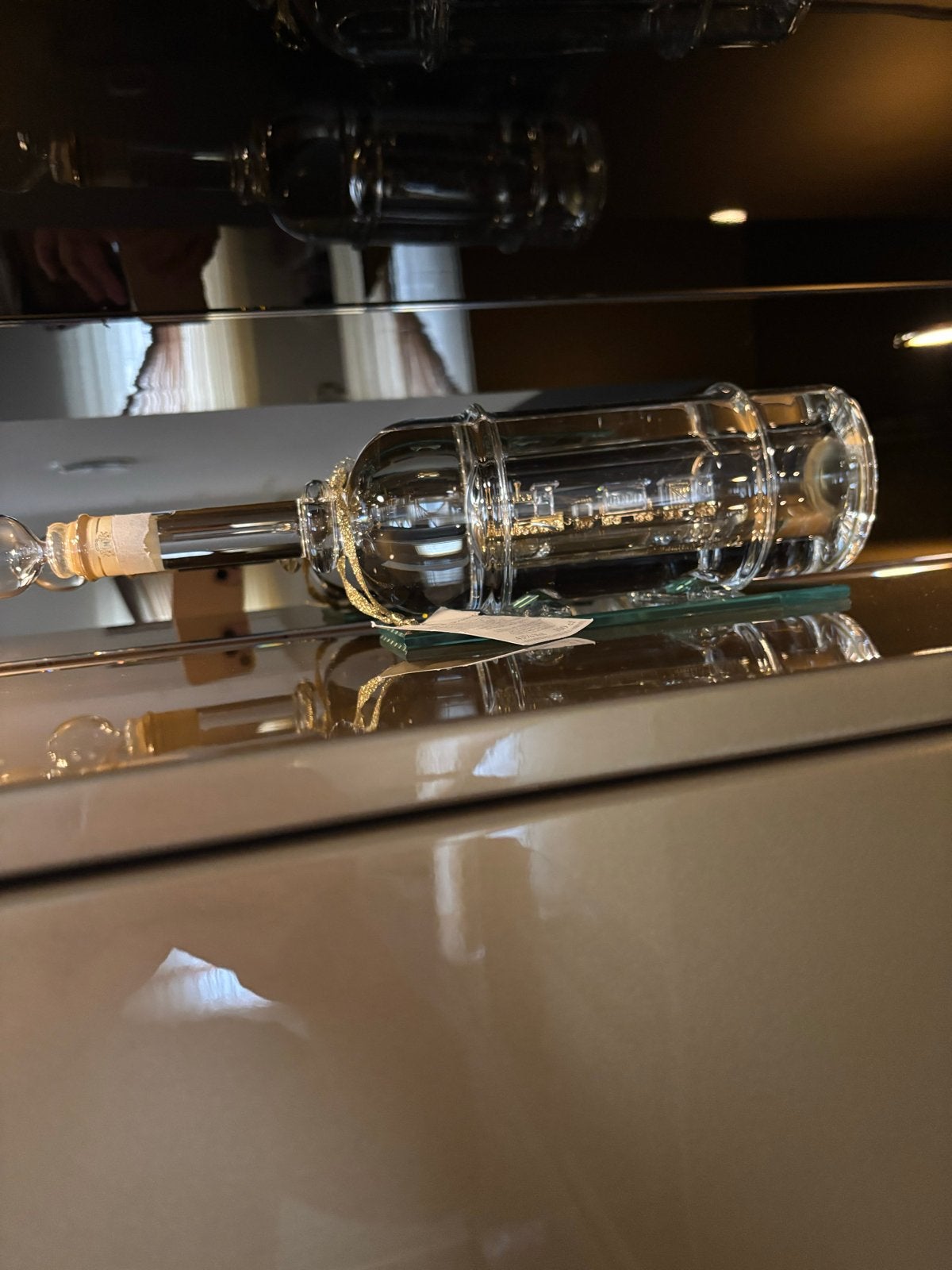 Swarovski trein in fles - Nieuwstaat, Ophalen, Nieuw, Figuurtje