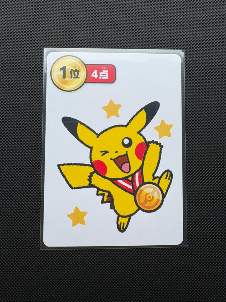 Pikachu 1st Place Red Medal Taruka Kaart, Ophalen of Verzenden, Nieuw, Losse kaart