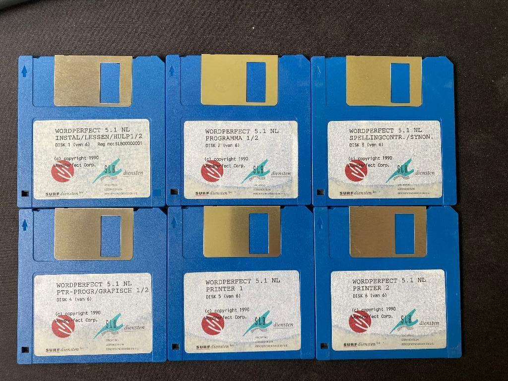 Wordperfect 5.1 op 6 diskettes, Computers en Software, Vintage Computers, Verzenden