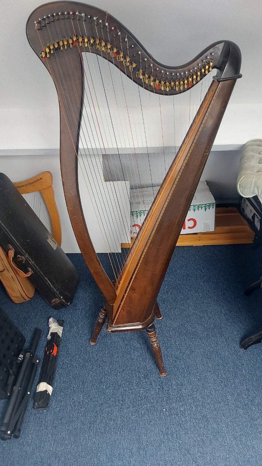 Aoyama 130 studieharp met draagtas, Ophalen of Verzenden, Gebruikt