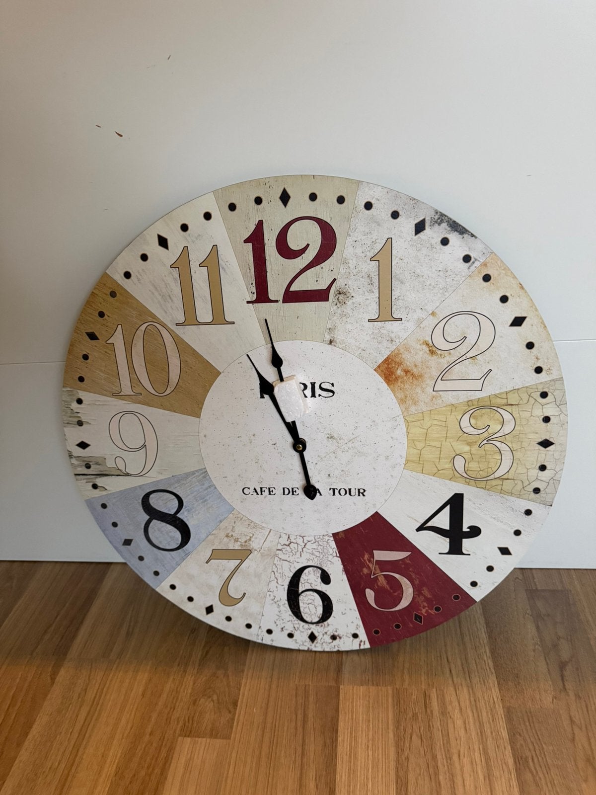 Vintage look klok, Huis en Inrichting, Woonaccessoires | Klokken, Ophalen, Nieuw, Analoog, Wandklok