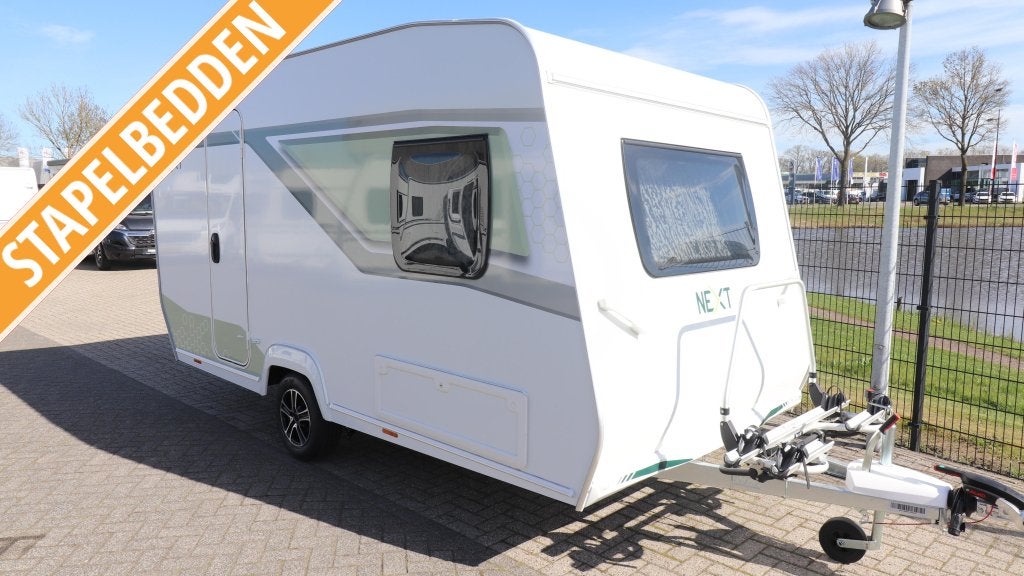 FENDT NEXT 381 BJ. 2026 - Stapelbed - Superprijs !, Caravans en Kamperen, Next, Dwars-stapelbed, Schokbreker, Bedrijf