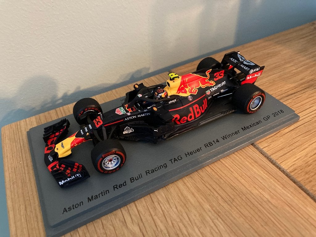 ✅ Max Verstappen 1:43 Mexico GP 2018 win Spark S6066 RB14, Ophalen of Verzenden, Nieuw, Formule 1