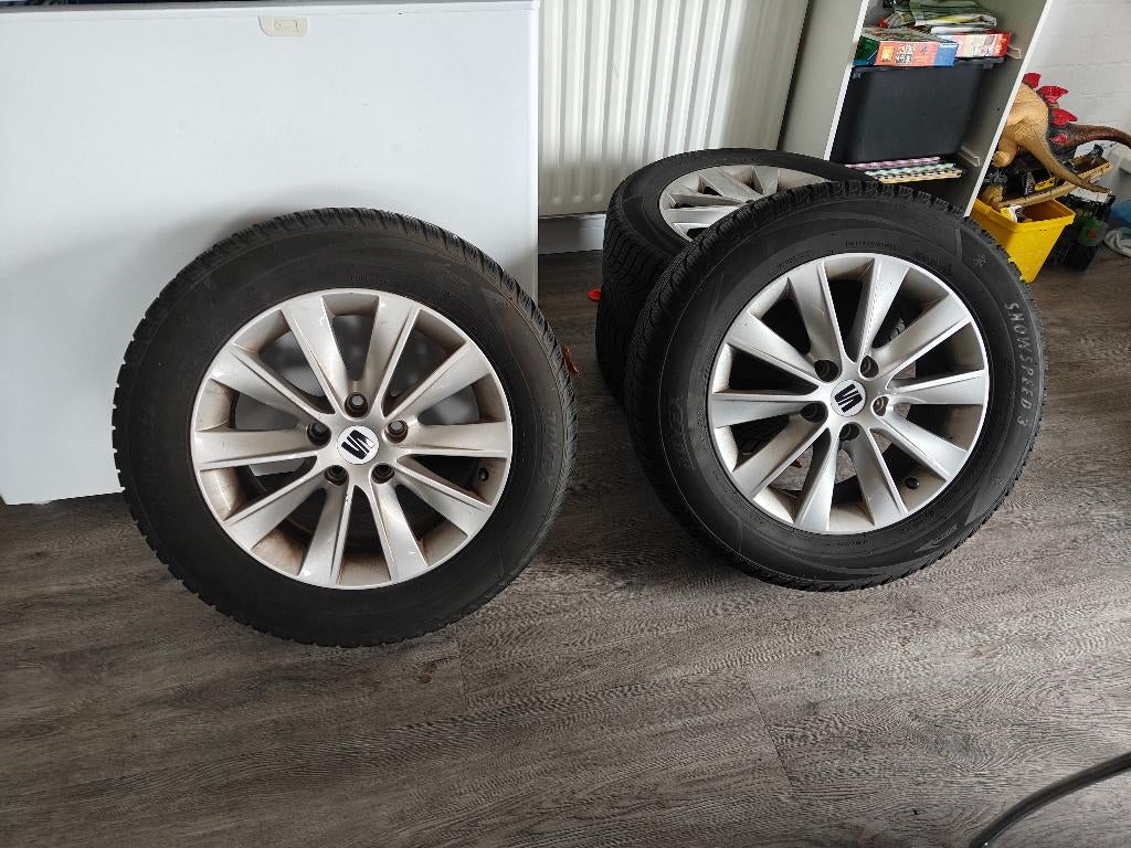 Winterbanden set inclusief velgen, Ophalen of Verzenden, Gebruikt, Seat