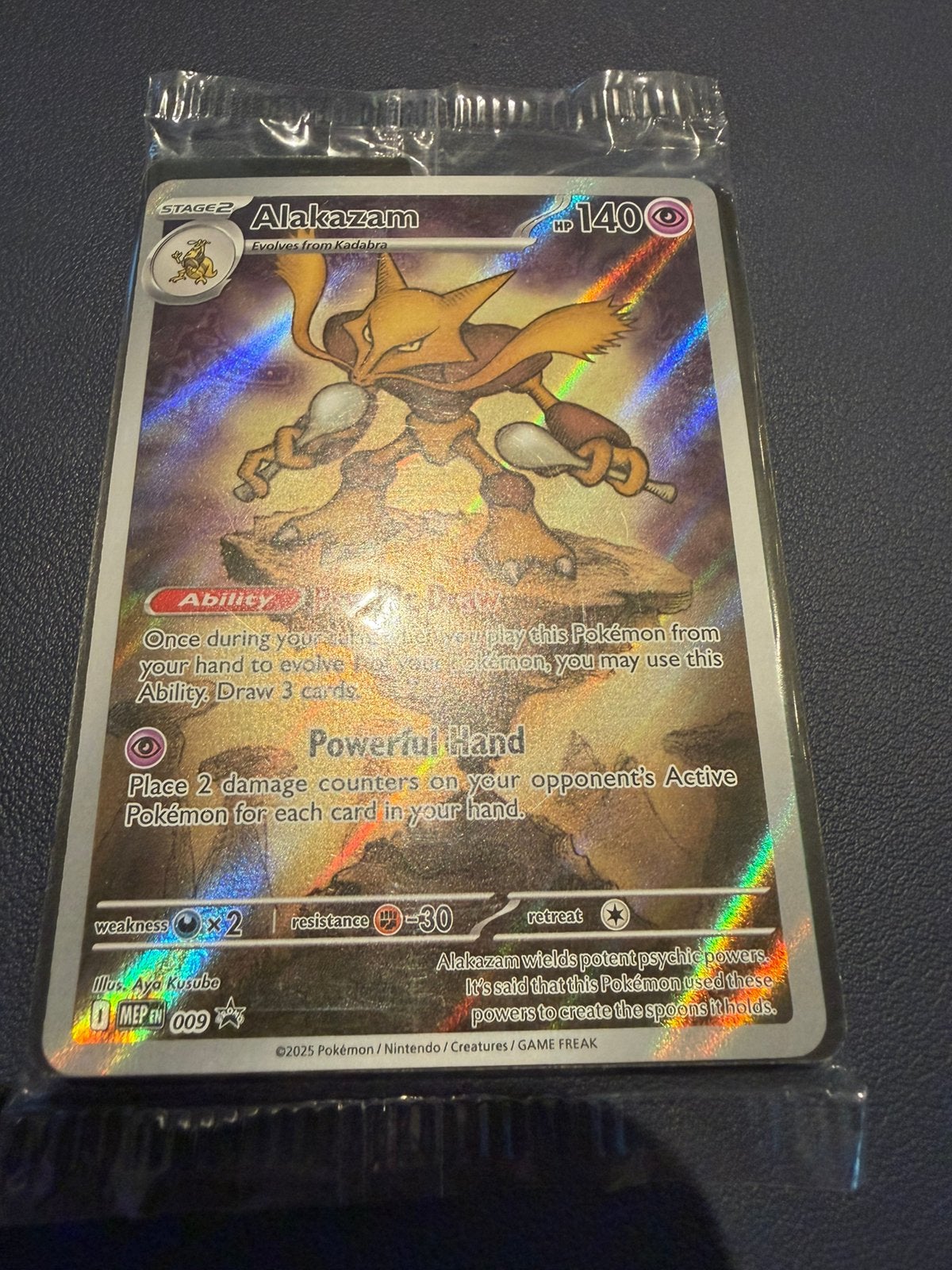 Pokemon Alakazam MEP 009, Hobby en Vrije tijd, Verzamelkaartspellen | Pokémon, Ophalen of Verzenden, Zo goed als nieuw, Losse kaart