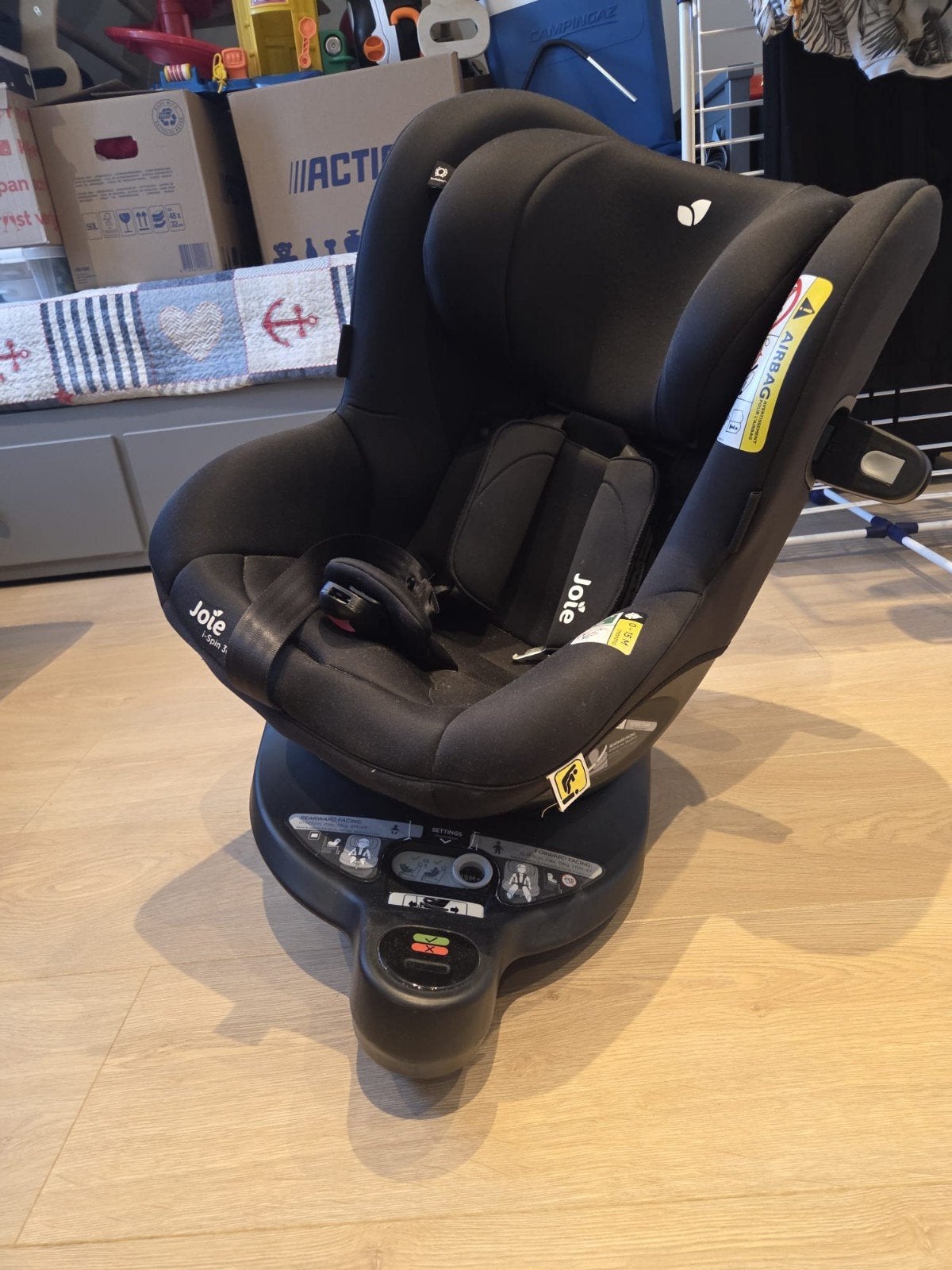 Joie i-Spin 360 E Autostoel - Draaibaar en Veilig, Gebruikt, 0 t/m 18 kg, Verstelbare rugleuning, Isofix