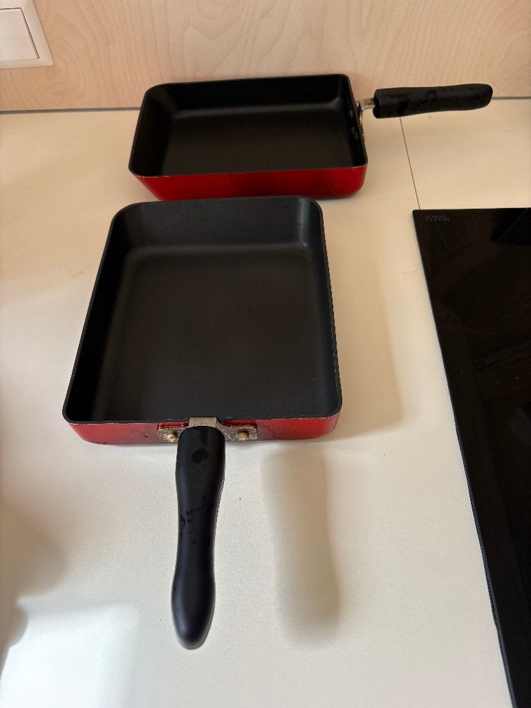 Boaties fry pan koekenpan, 2 stuks rechthoekig 20x25, Gebruikt, Antiaanbaklaag, Ophalen of Verzenden, Overige merken