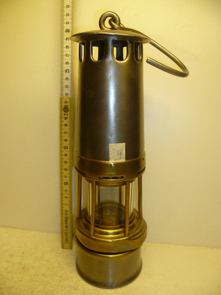 Mijnlamp Compleet Uitstekende Staat met glaasje Schottugen M, Antiek en Kunst, Ophalen of Verzenden