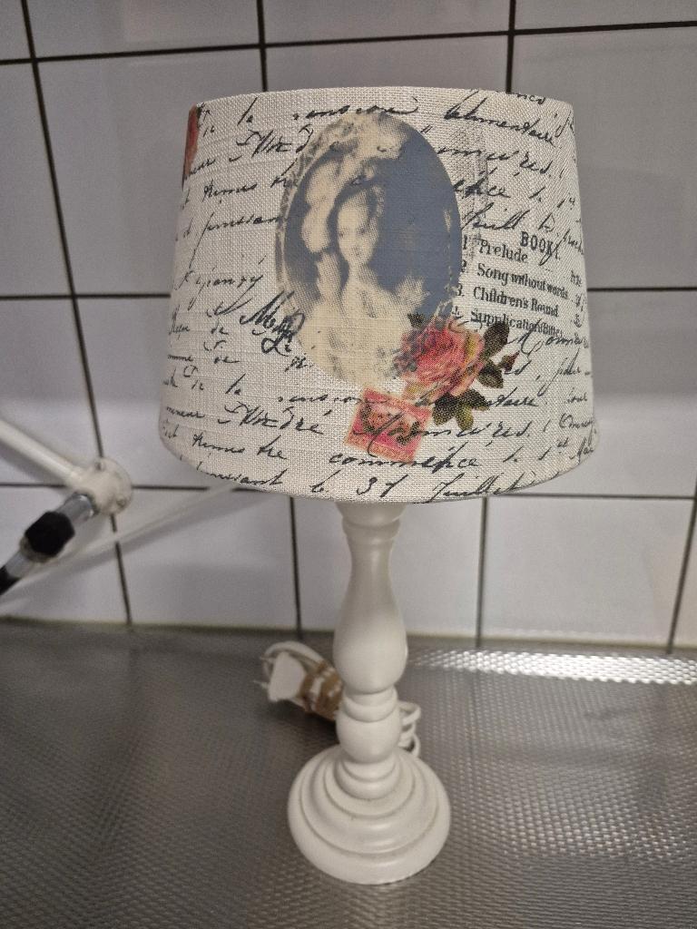 Tafellamp/Schemerlamp, Huis en Inrichting, Lampen | Tafellampen, Ophalen of Verzenden, Zo goed als nieuw, Stof, Minder dan 50 cm