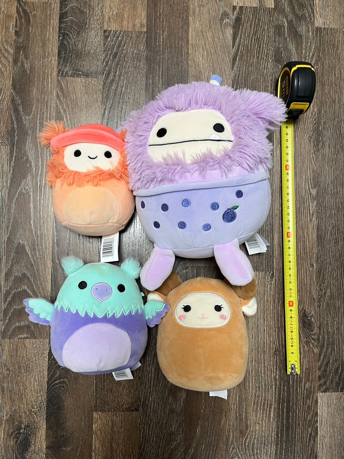 Squishmallows 4 stuks, Overige typen, Ophalen of Verzenden, Zo goed als nieuw, Meerkleurig