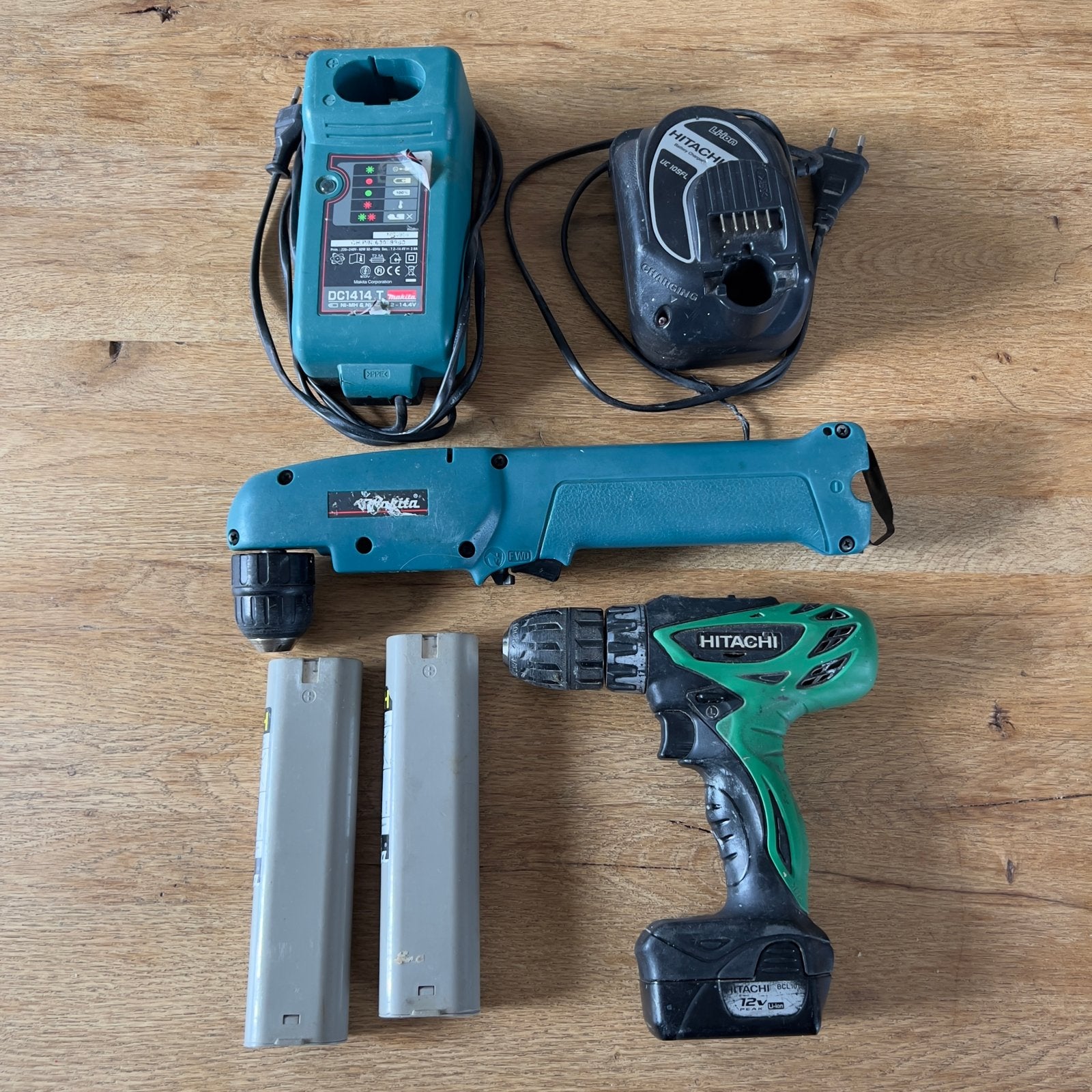 BUNDEL — Hitachi + Makita gereedschap set, Gebruikt, Variabele snelheid, Ophalen of Verzenden, Boor- en Schroefmachine