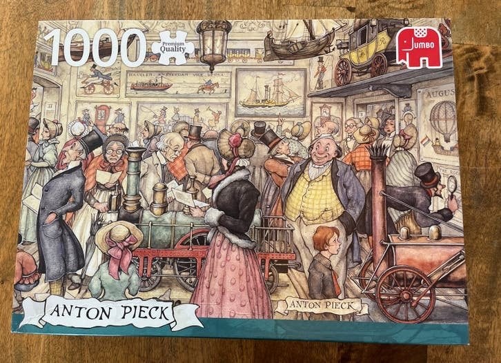 Jumbo Anton Pieck Puzzel 1000 stukjes - De Veiling, Ophalen of Verzenden, Zo goed als nieuw, Legpuzzel