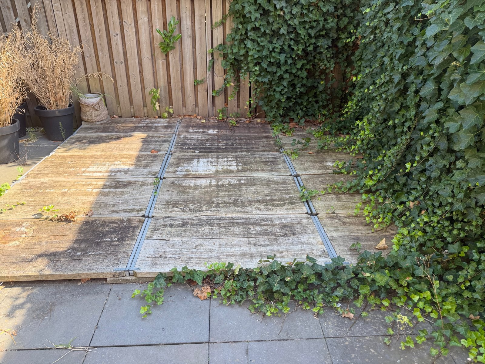 15 Houten vlonders voor terras, looppad of onder overkapping, Ophalen, Gebruikt, Hout