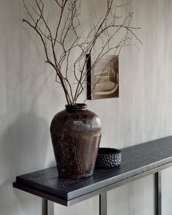 Ethnicraft: Stability Wandtafel / Sidetable / Console, Ophalen, Overige materialen, Zo goed als nieuw, 150 tot 200 cm