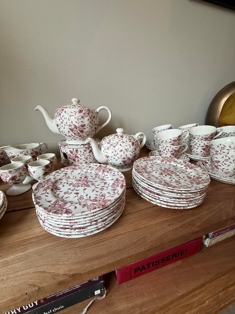 Grindley Royal Tudor Bouquet rood / wit, Ophalen of Verzenden