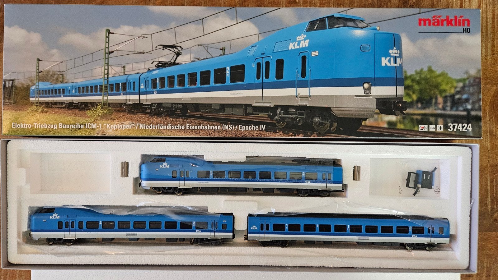 Marklin 37424 NS KLM "Koploper" ICM-1, Wisselstroom, Locomotief, Ophalen of Verzenden, Märklin