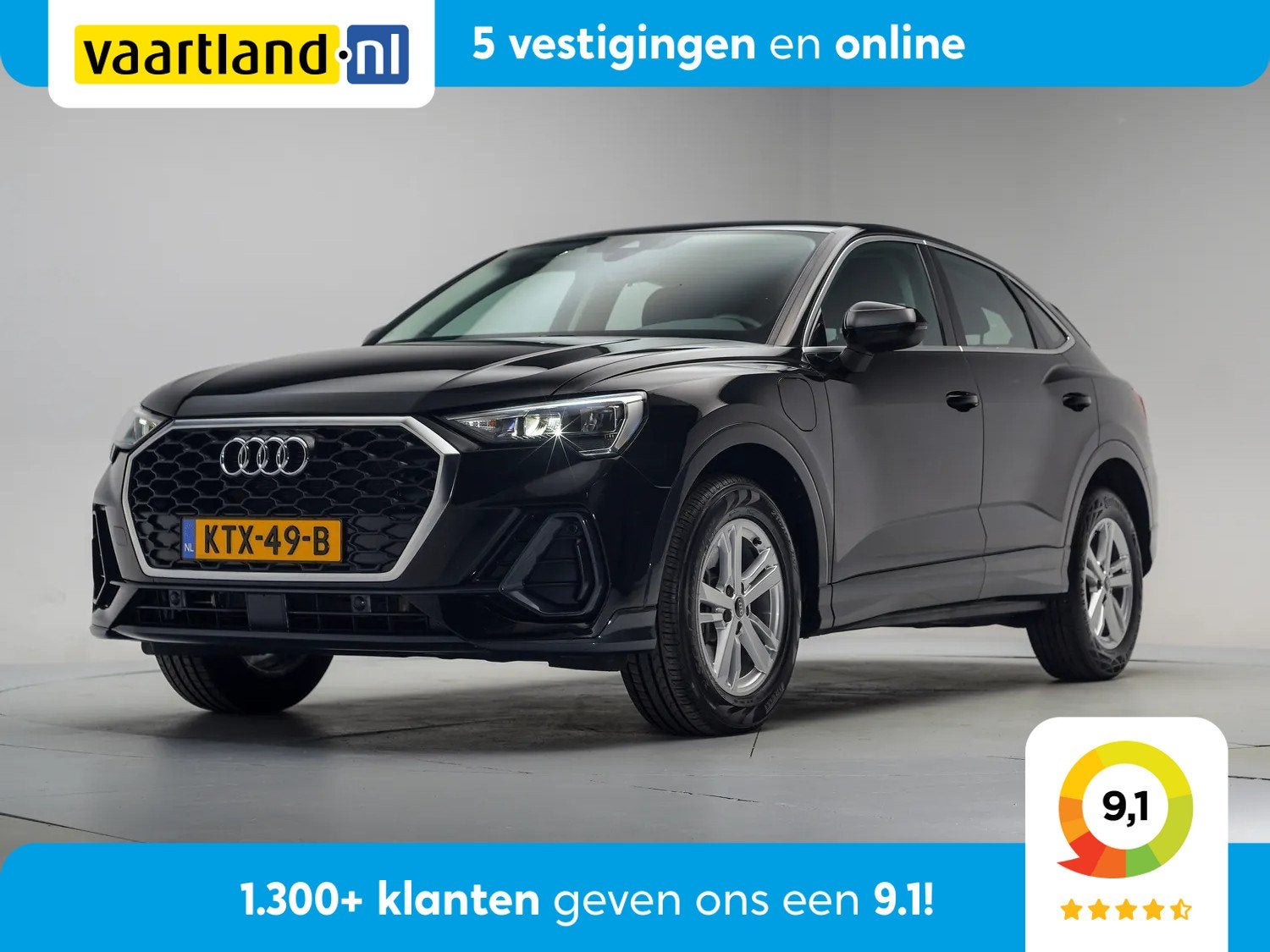 Audi Q3 Sportback 45 TFSI e Advanced edition [ Apple/Android, Dealer onderhouden, Gebruikt, Zwart, 245 pk
