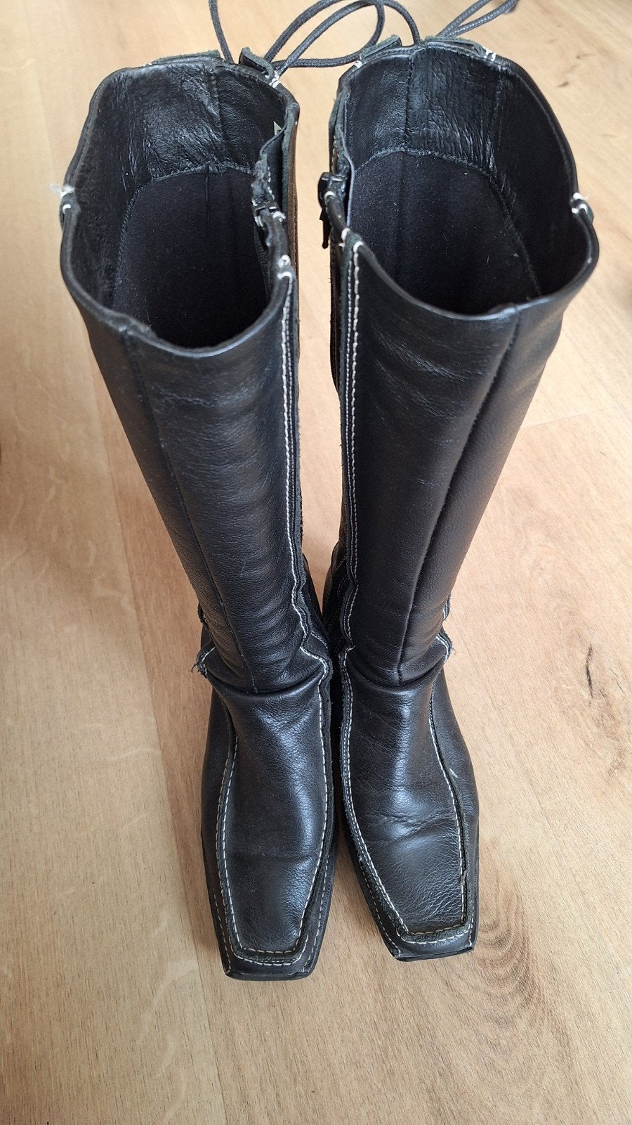 zwarte veter laarzen van Hush Puppies maat 39, Ophalen of Verzenden, Zo goed als nieuw, Zwart, Sneakers of Gympen
