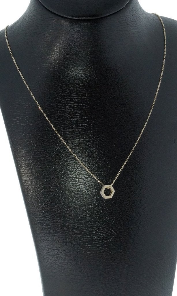 Fraaie nieuwe 14k gouden ketting en hanger zirkonia briljant, Voordeelsieraden, Verzenden, Nieuw, Met edelsteen