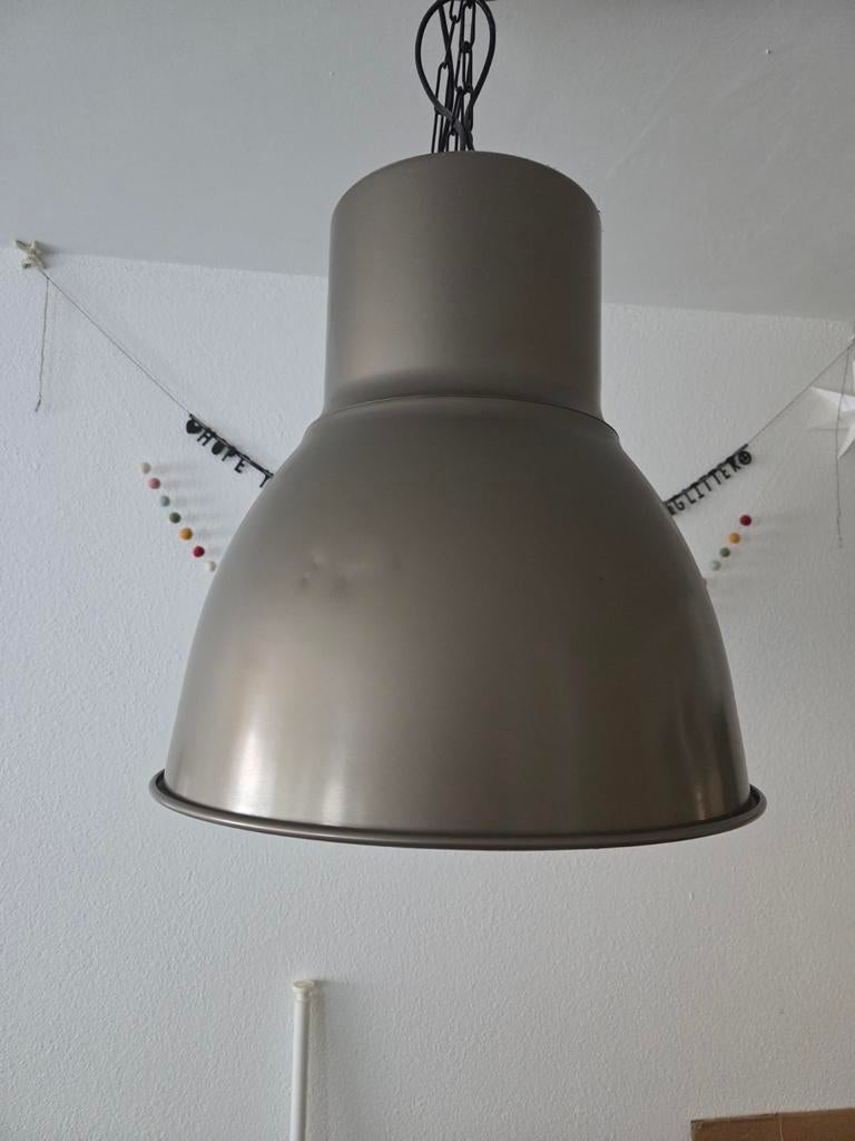 Grote Industriële Hanglamp - Gebruikt maar Uitstekend, Gebruikt, 50 tot 75 cm, Ophalen of Verzenden, Metaal