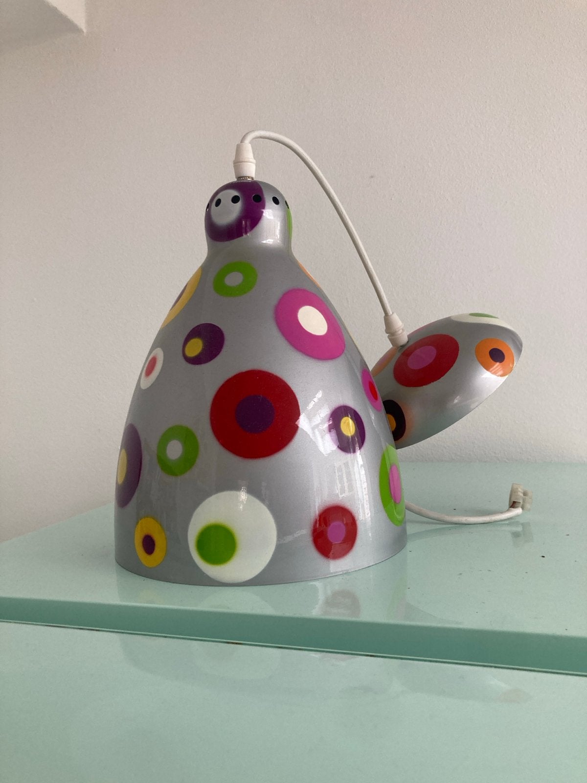 Pylones Hanglamp met Kleurrijke Stippen, Ophalen of Verzenden, Gebruikt, Metaal, E27 (groot)