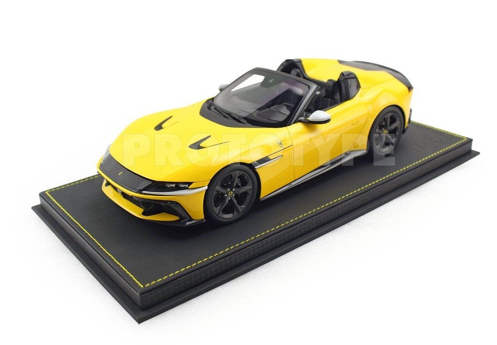 Ferrari 12 Cilindri spider Giallo Modena BBR 1:18 NIEUW  C4F, Overige merken, BBR, ., Nieuw