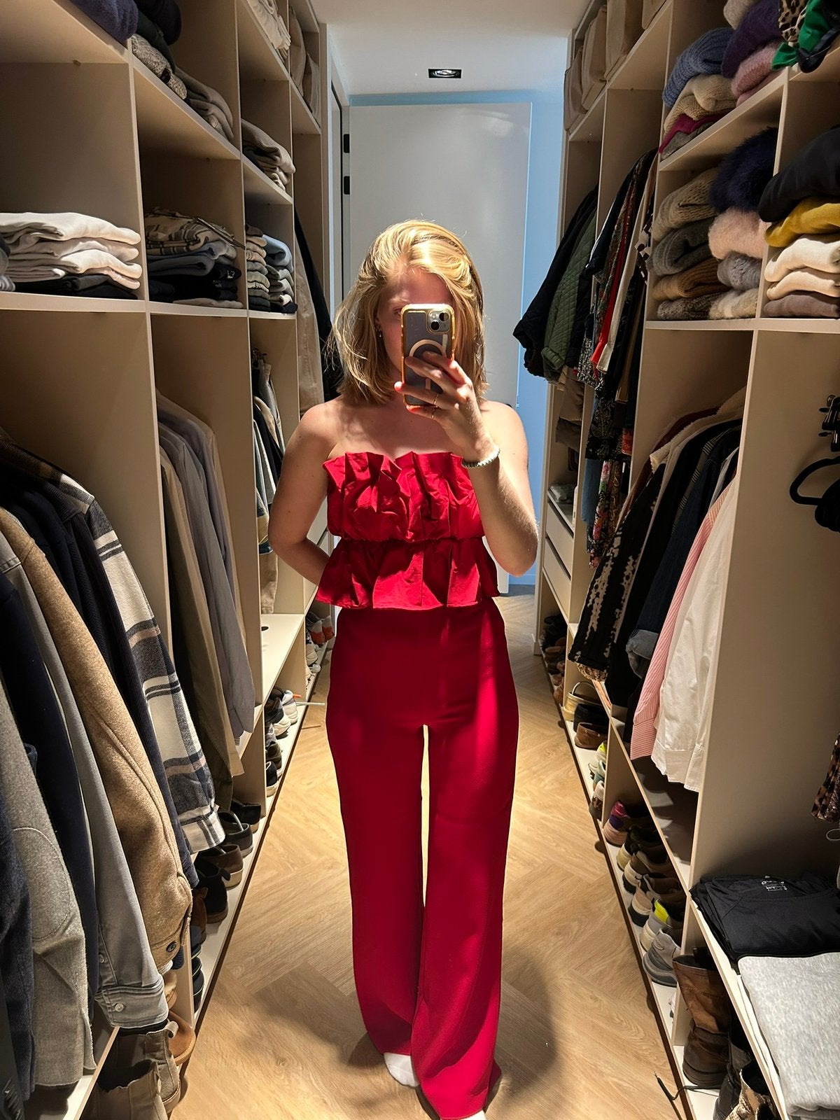 Costes pak rood maat XS, Kleding | Dames, Kostuum of Pak, Ophalen of Verzenden, Zo goed als nieuw, Maat 34 (XS) of kleiner