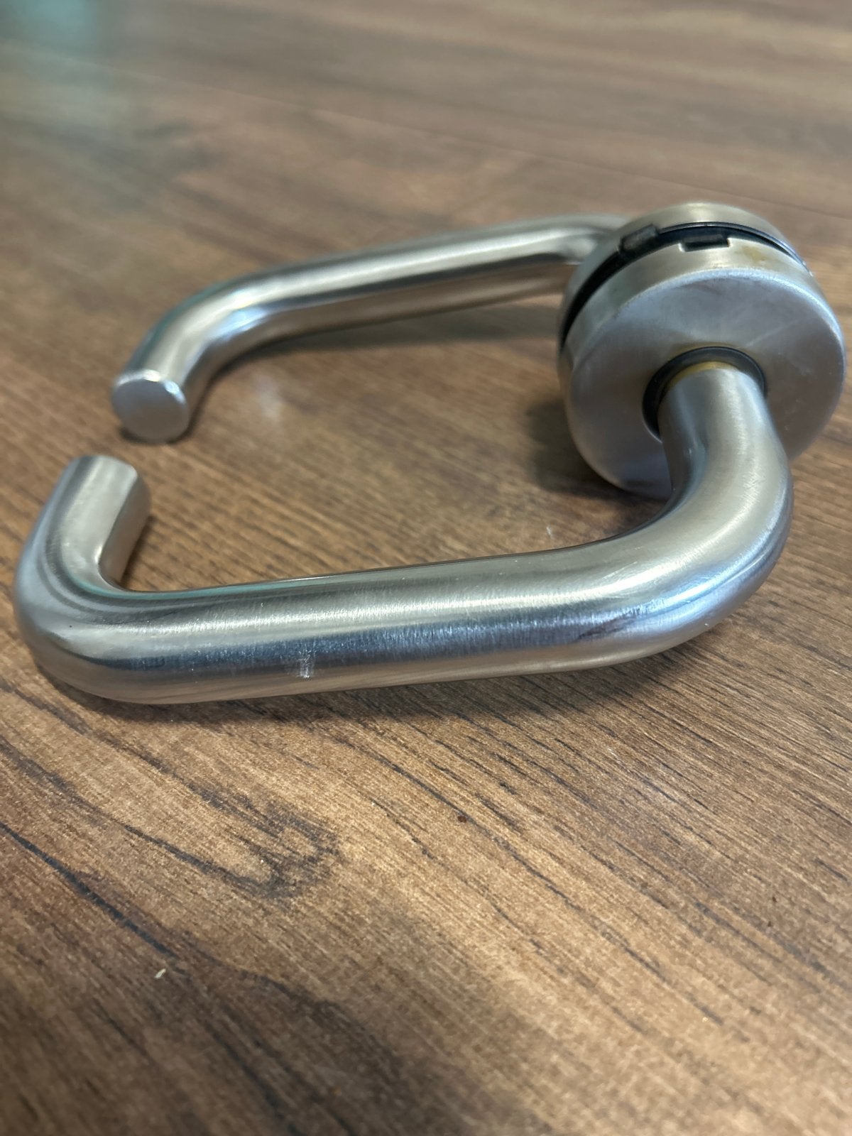 RVS Deurklinken Set - op roset - Intersteel RVS geborsteld, Ophalen of Verzenden, Zo goed als nieuw, Rvs, Klink of Kruk