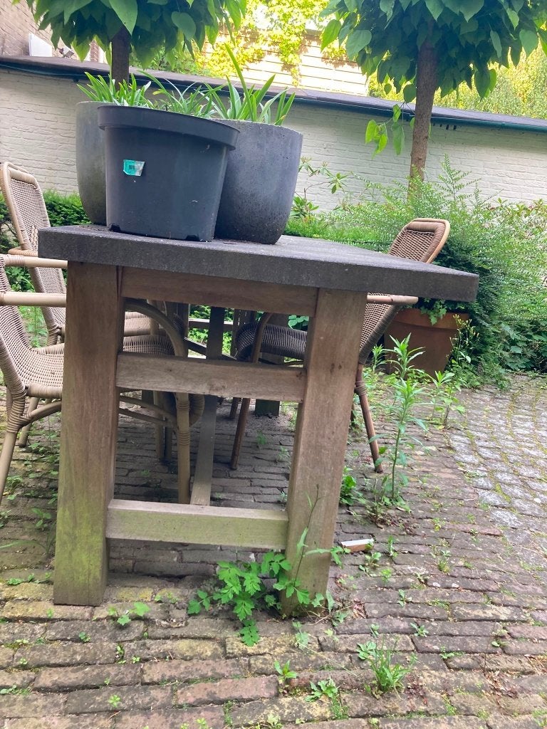 Tuintafel, Ophalen, Gebruikt, Rechthoekig, Hout