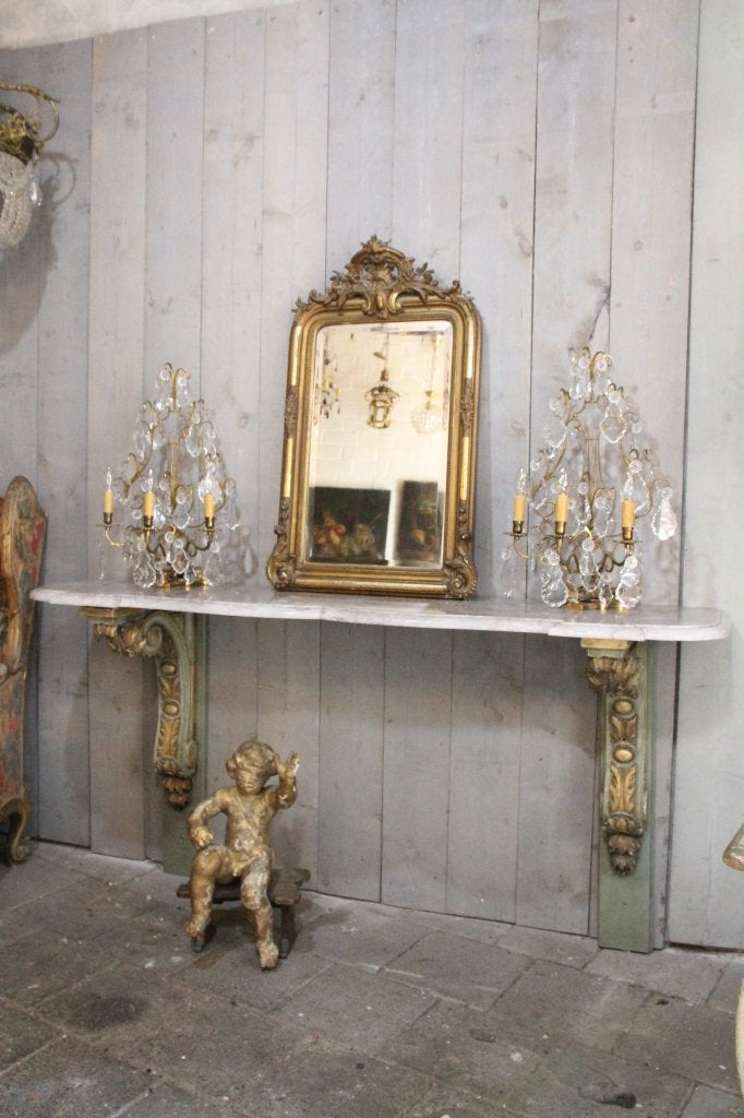 Grote antieke wand console, Antiek en Kunst, Antiek | Woonaccessoires, Ophalen