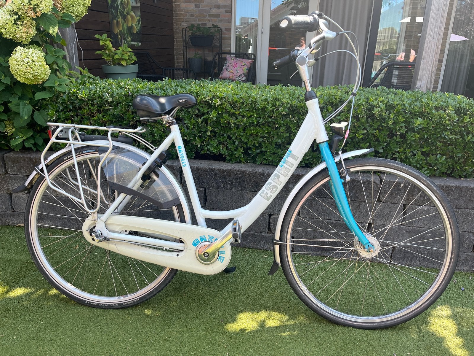 Gazelle Esprit damesfiets wit, Ophalen, Gebruikt, Velgrem, Versnellingen