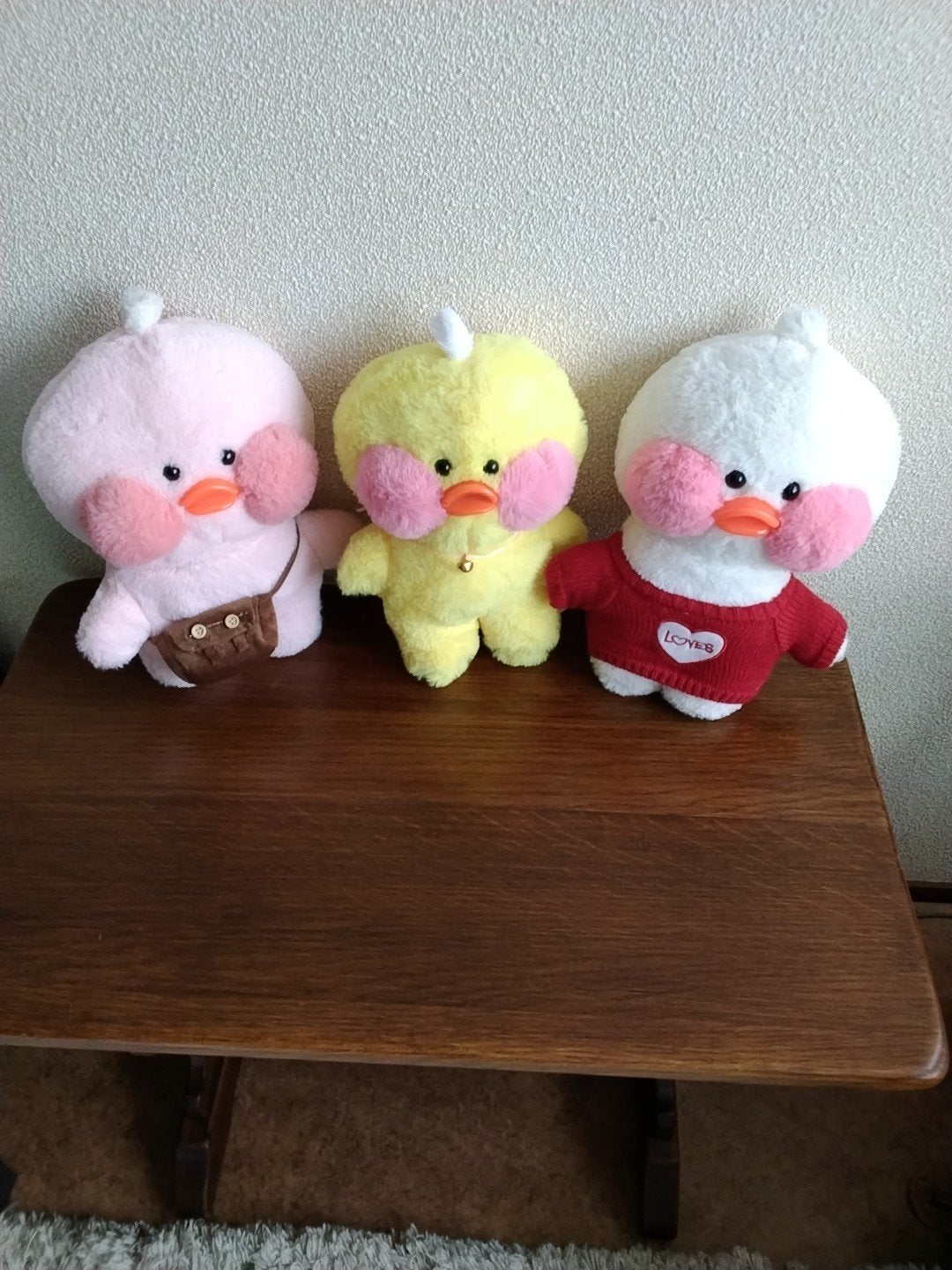 Leuke pluche Lalafanfan eendjes - set van 3, Kinderen en Baby's, Overige karakters, Ophalen of Verzenden, Zo goed als nieuw, Middelgroot (20 tot 80 cm)
