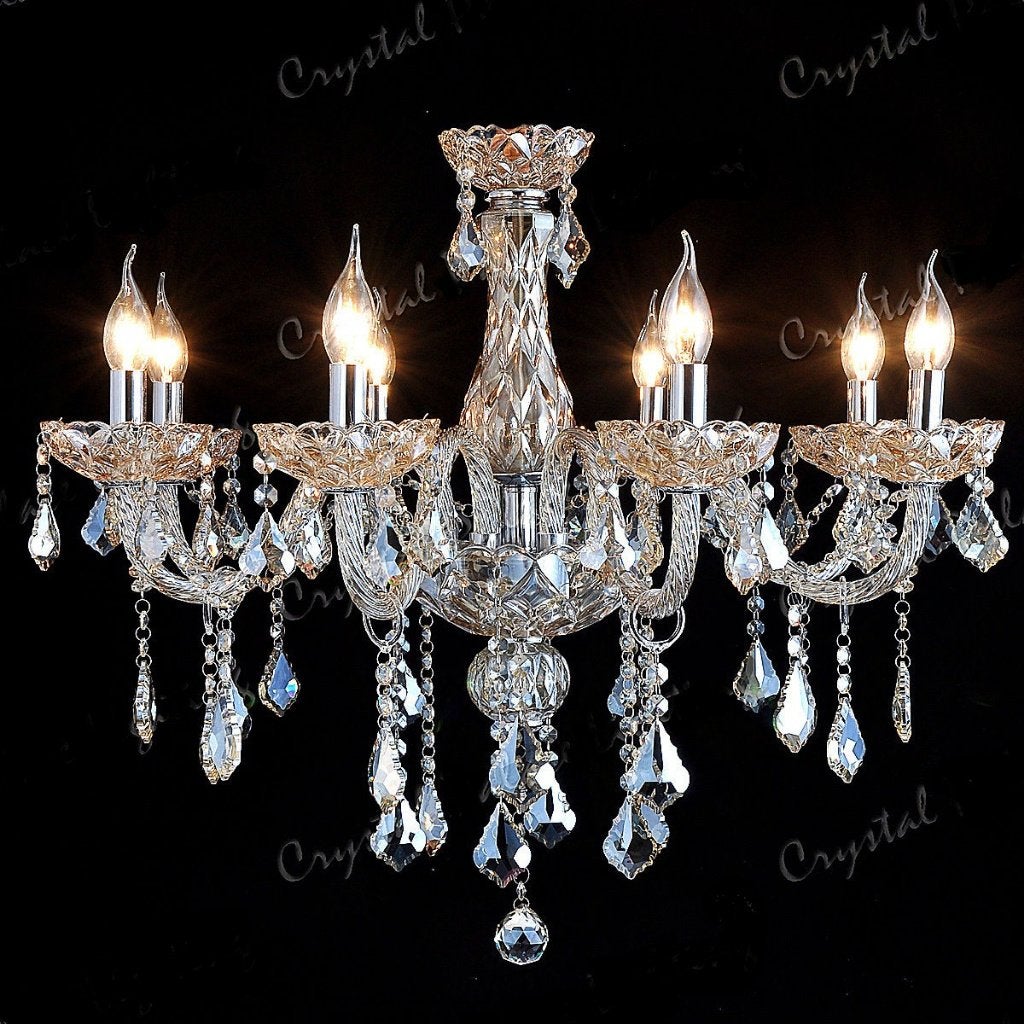 Elegante Kristallen Design Kroonluchter Met 10 Armen (E14), Ophalen of Verzenden, Nieuw
