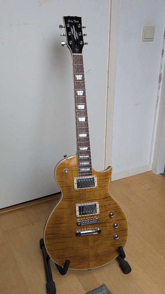 single cut Harley Benton/ EMG pickups, Ophalen, Zo goed als nieuw, Solid body, Overige merken