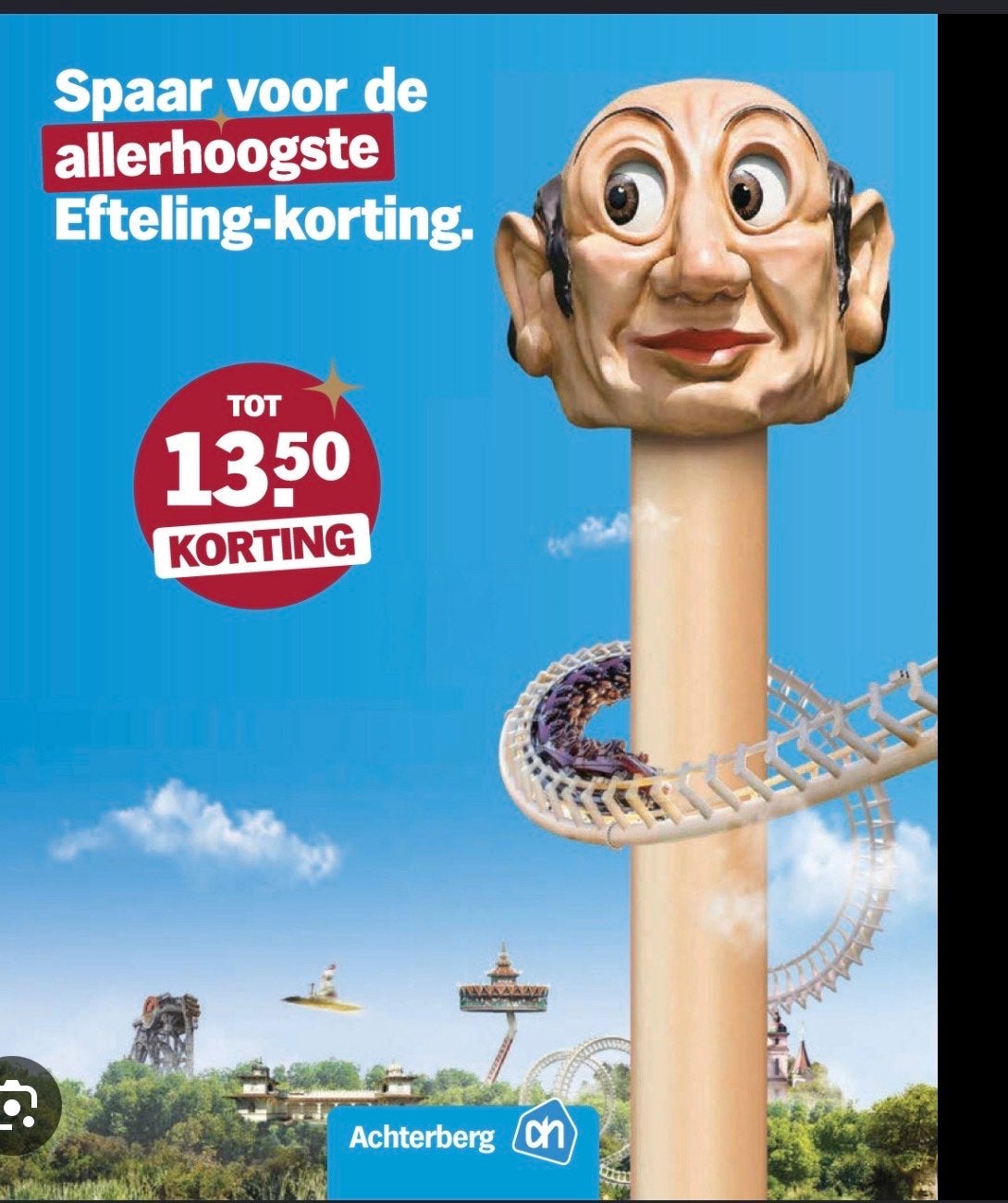 Zes Efteling kortingsbonnen Albert Heijn, Ophalen of Verzenden, Nieuw, Overige typen