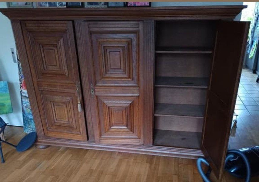 Prachtige vintage houten kast met sleutels, Antiek en Kunst, Antiek | Meubels | Kasten, Ophalen