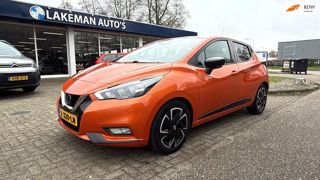 Nissan Micra 1.0 IG-T N-Design Orangeline Navi Sport Huurkoo, Auto's, Euro 6, Overige kleuren, Origineel Nederlands, 93 pk