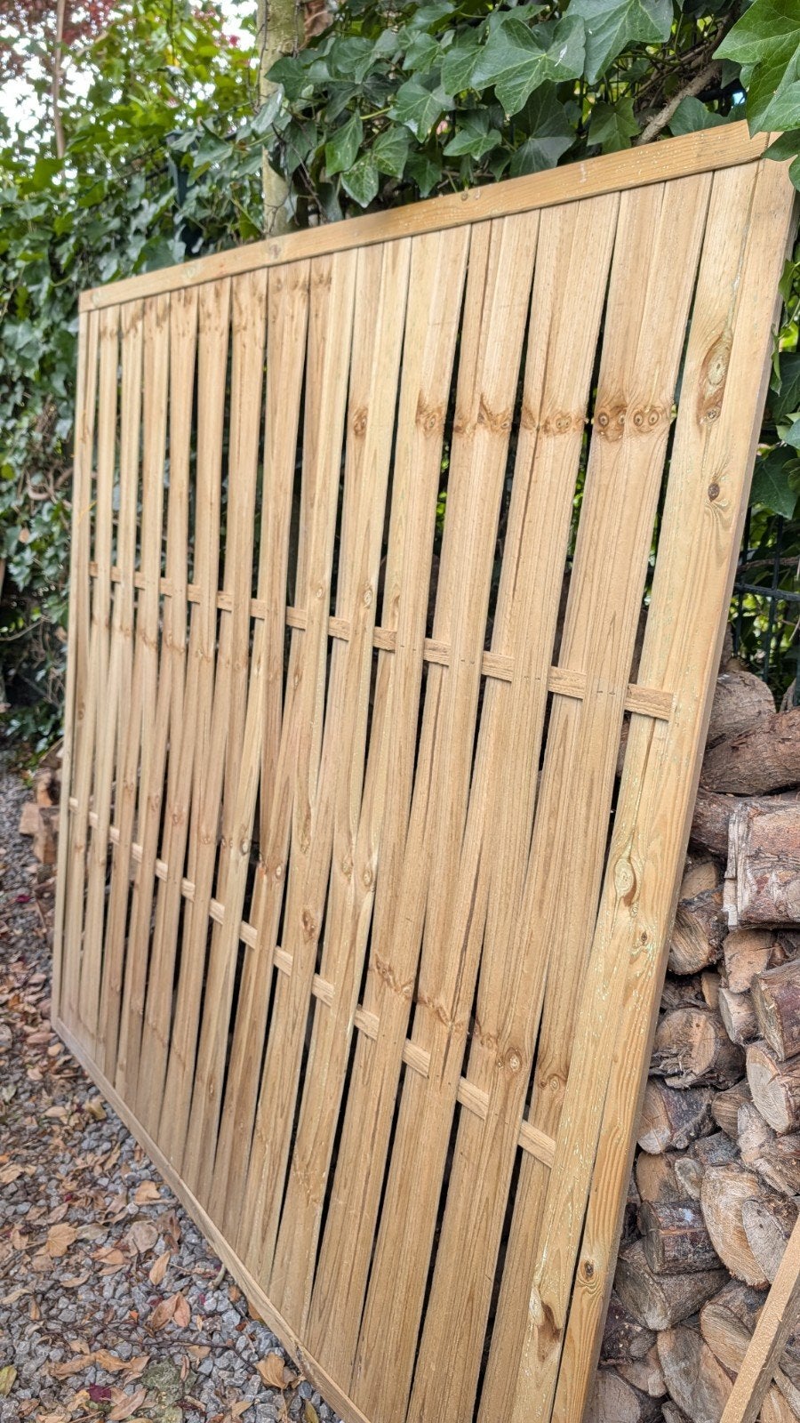 Tuinscherm - paar weken gebruikt - 2 stuks, Tuin en Terras, Schuttingen, Ophalen, Hout, Minder dan 3 meter, 1 tot 2 meter