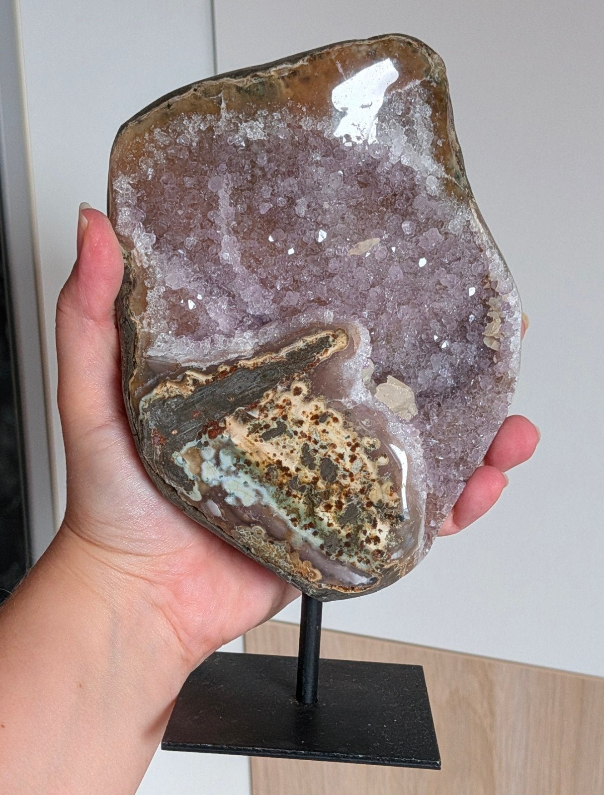 Amethist op standaard, Ophalen of Verzenden, Mineraal
