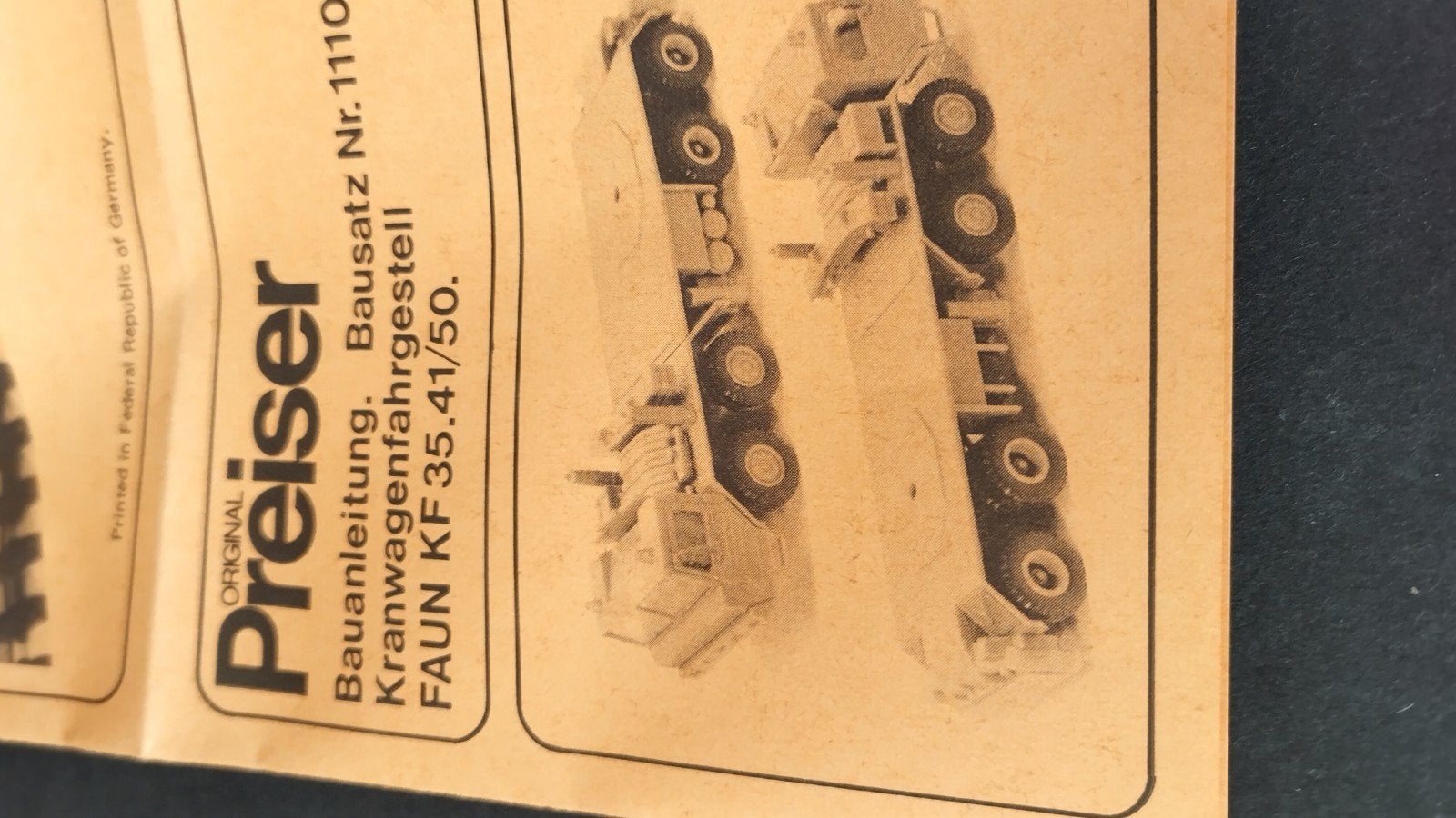 Faun chassis kraan wagen onderstel 2x  1:87 preiser Pol, Hobby en Vrije tijd, Overige merken, Preiser, 1:50 of kleiner, Auto