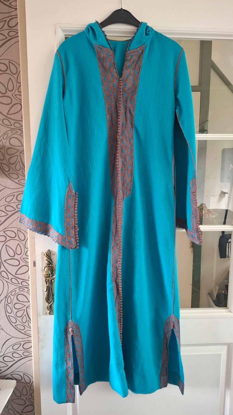 Marokkaanse jurk met capuchon, Ophalen of Verzenden, Zo goed als nieuw, Blauw, Overige typen