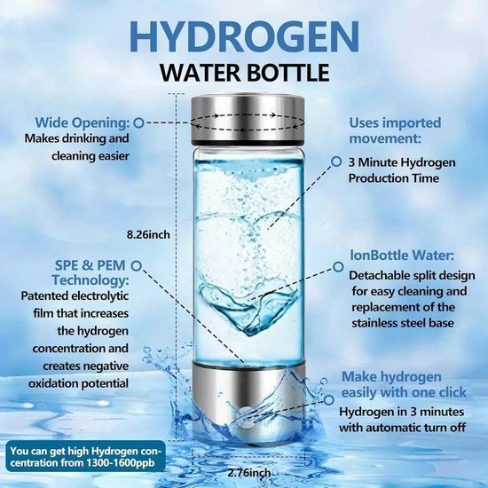 Hydrogen water fles, Ophalen of Verzenden, Nieuw