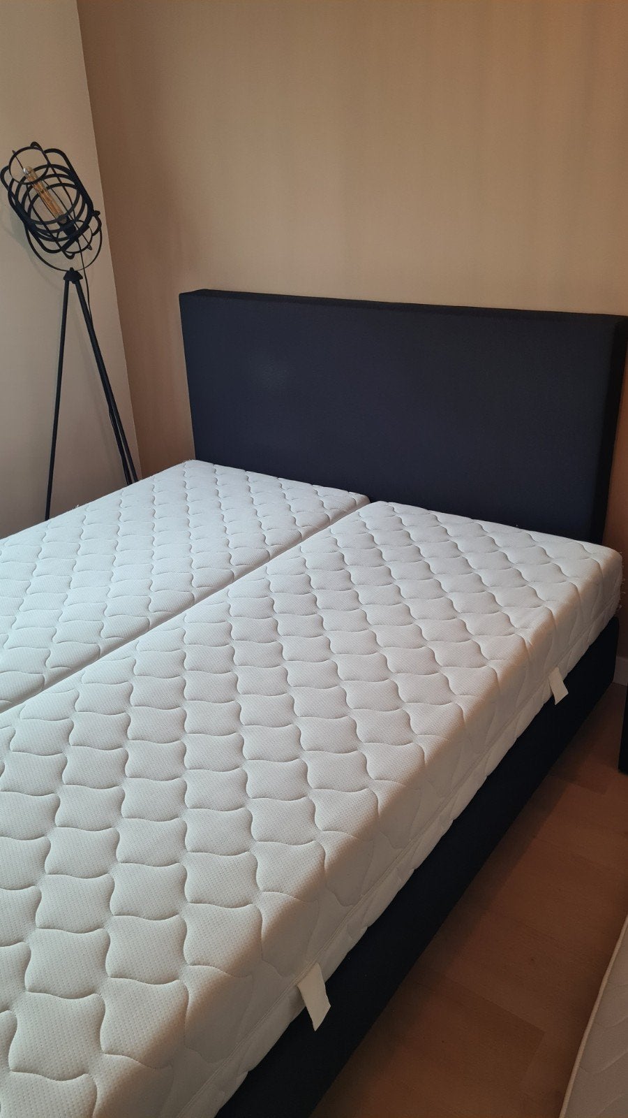 Tweepersoonsbed, Huis en Inrichting, Ophalen, Gebruikt, Zwart, Tweepersoons