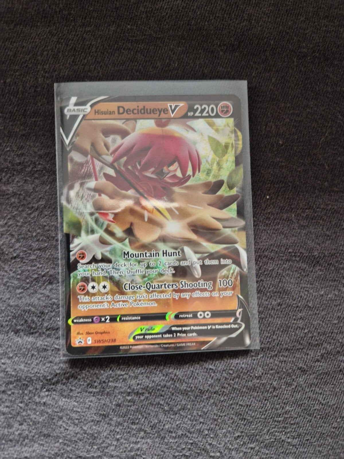 Hisuian Decidueye V Pokémon kaart - Zo goed als nieuw, Ophalen of Verzenden