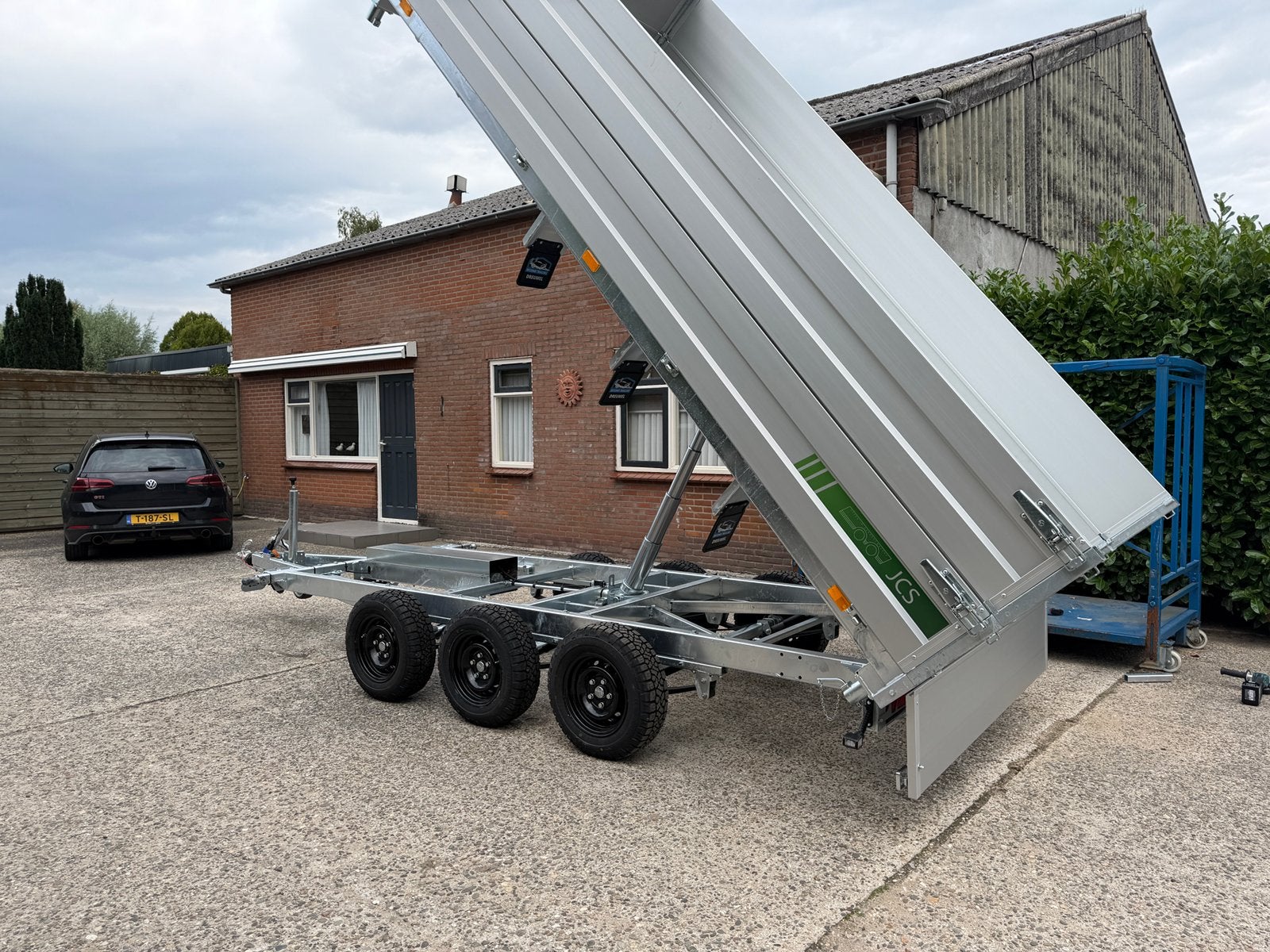 Elektrische kipper 400x200 dubbele borden en oprijpakket, Auto diversen, Aanhangers en Bagagewagens, Ophalen of Verzenden, Nieuw