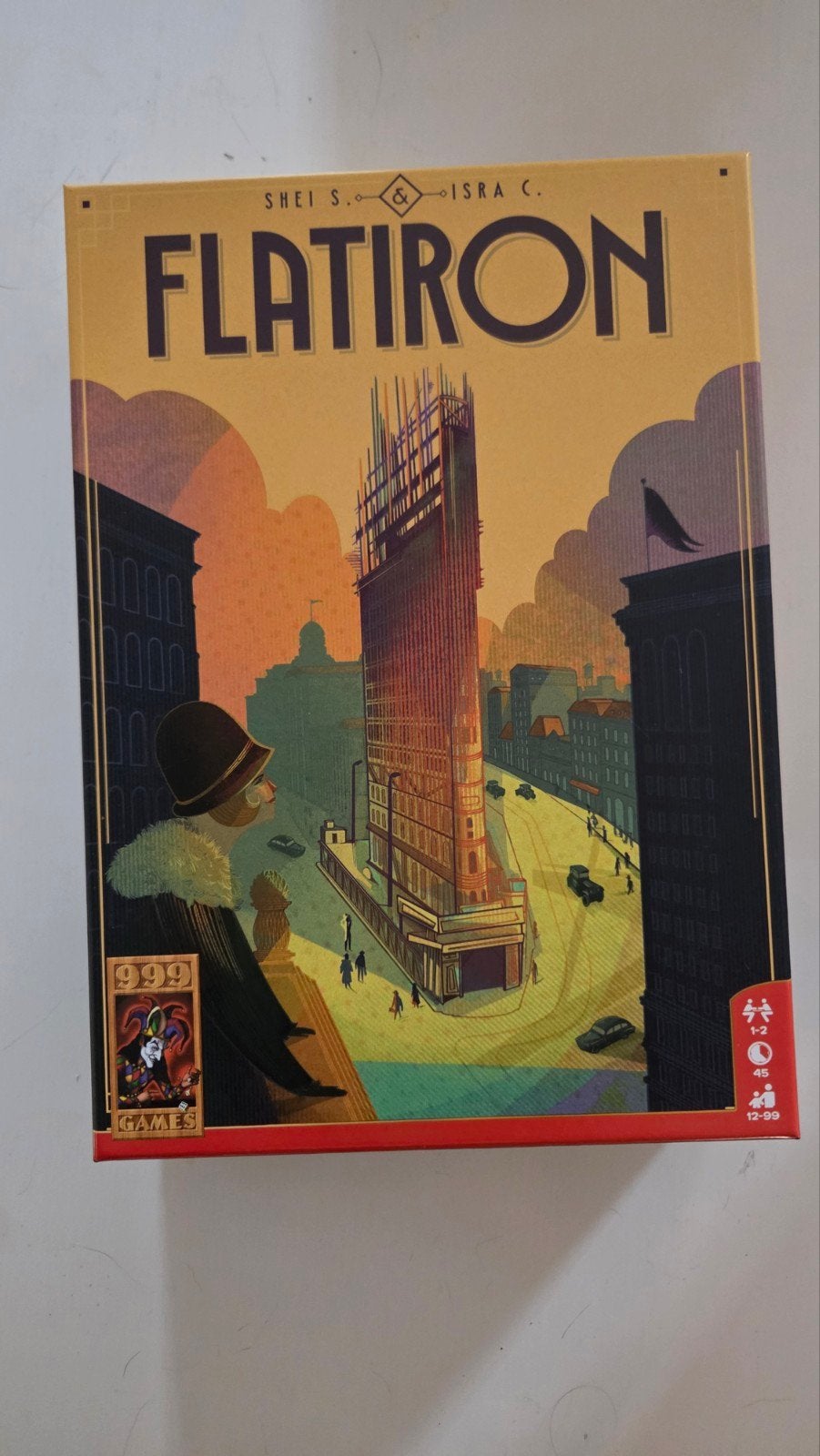 Flatiron Bordspel - Strategisch Spel van 999 Games, Hobby en Vrije tijd, Een of twee spelers, Ophalen of Verzenden, Zo goed als nieuw