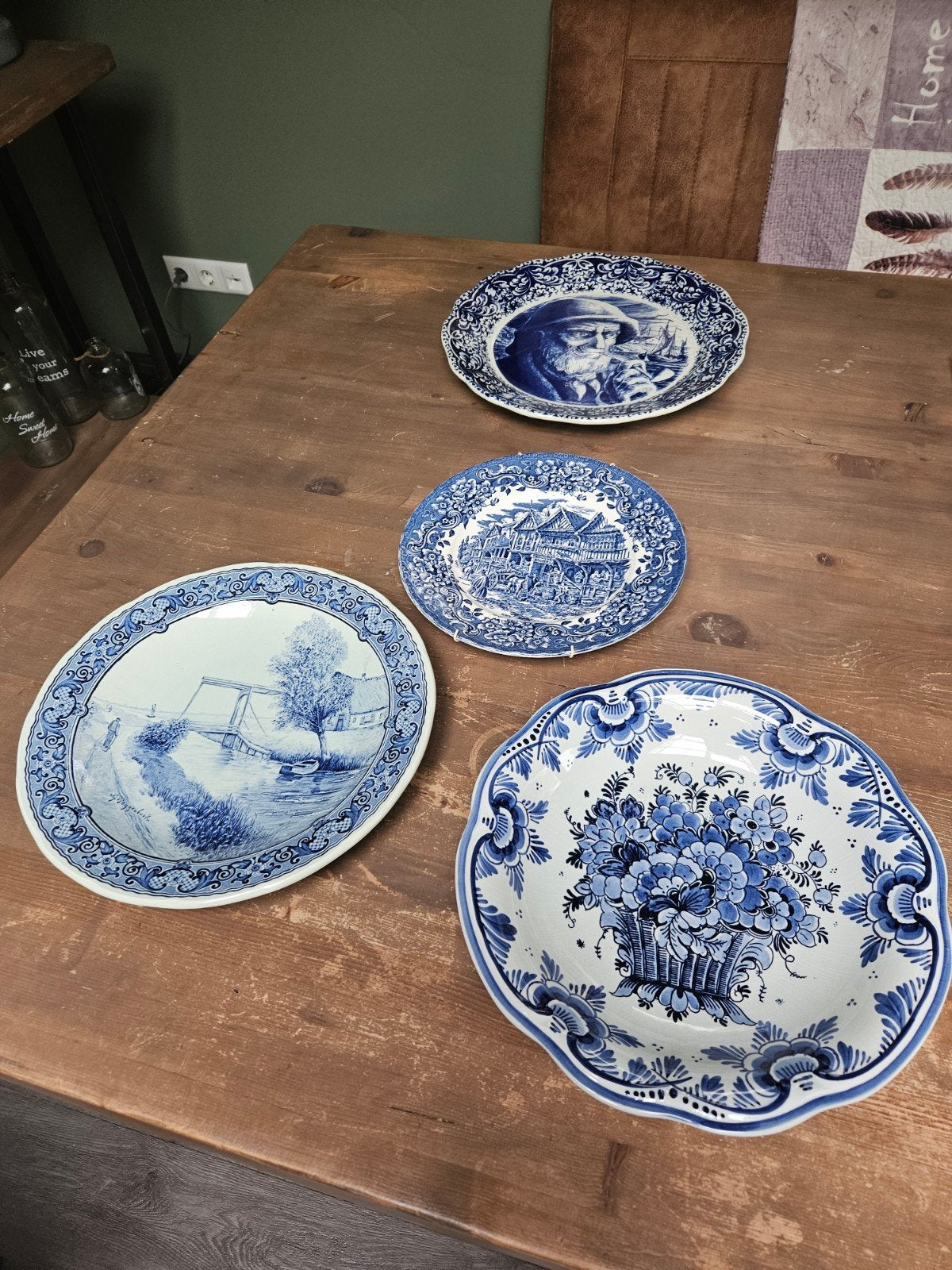 Diverse wandborden,  delfts blauw te koop, Antiek en Kunst, Ophalen of Verzenden