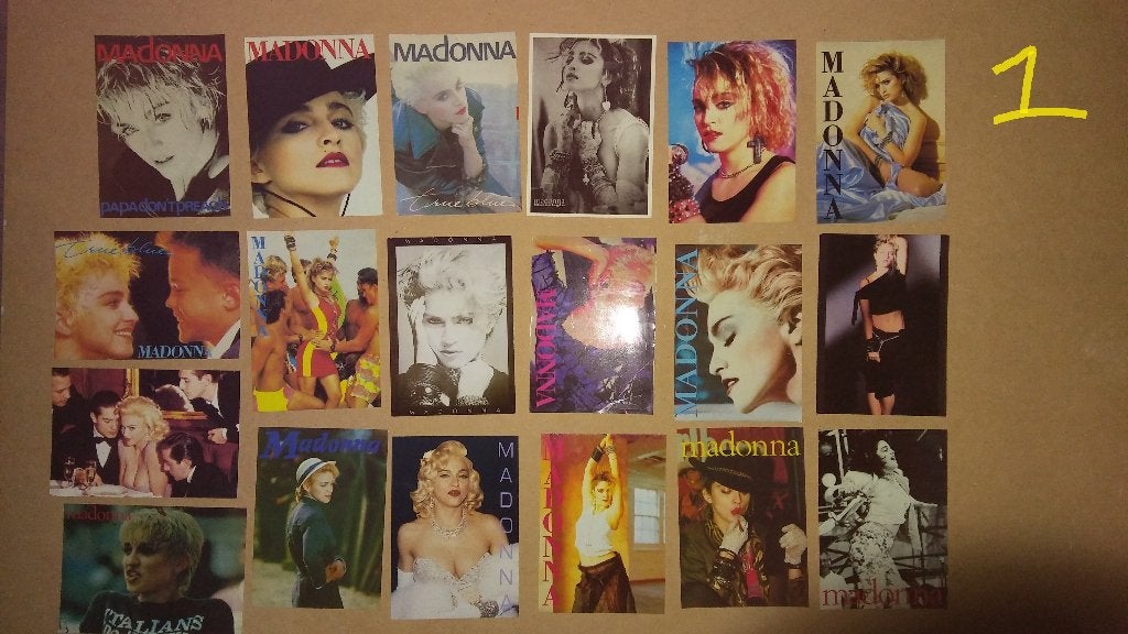 Madonna artiest vintage kaarten ansichtkaarten set pop queen, Ophalen of Verzenden, Zo goed als nieuw, Foto of Kaart