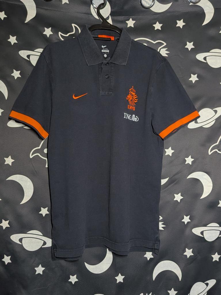 Nederlands Elftal Polo 2012 - Maat L - Goede Staat, Zwart, Nike, Ophalen of Verzenden, Halswijdte 41/42 (L)