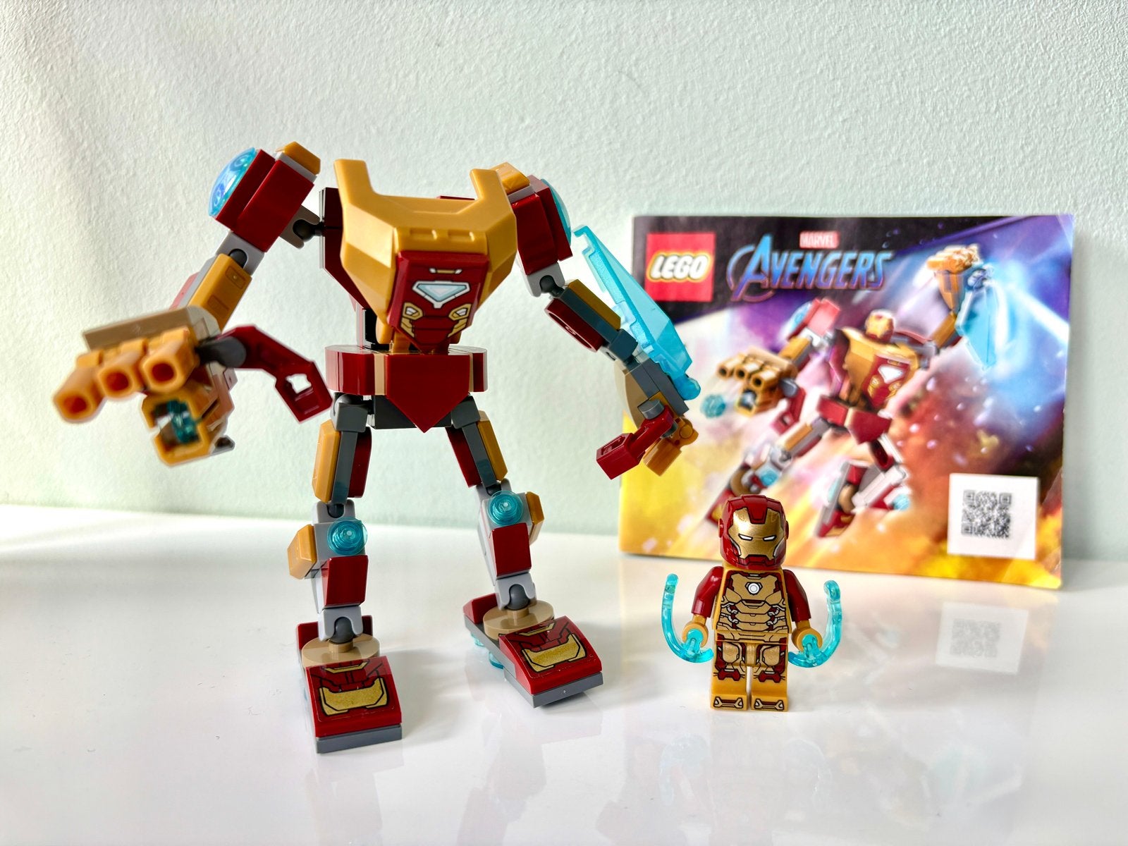 LEGO 76203 Marvel Iron Man Mechapantser met minifiguur, Gebruikt, Marvel, Lego, Ophalen of Verzenden